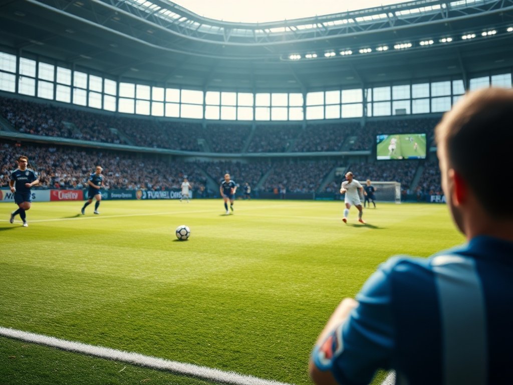 Image d'un match de football en direct